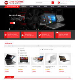 Mẫu thiết kế web Laptop