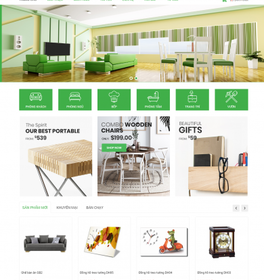 Mẫu thiết kế web nội thất phong cách hiện đại