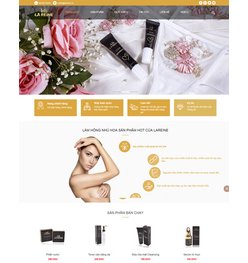 Mẫu thiết kế web bán mĩ phẩm cao cấp