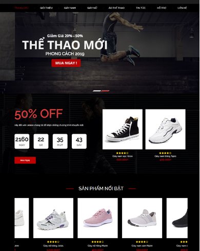 Website về bán giày thời trang