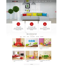 Mẫu thiết kế web nội thất hiện đại