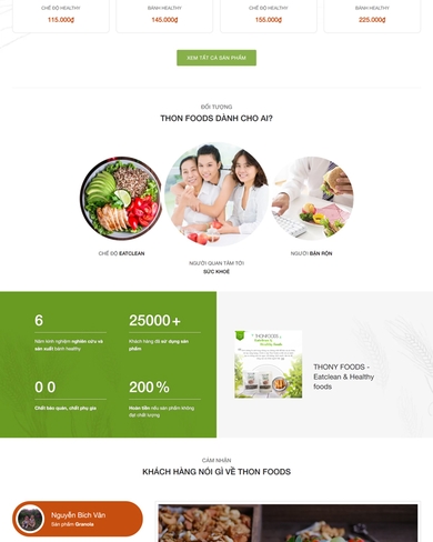 Web site bán thực phẩm dinh dưỡng