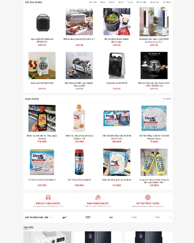 Website bán hàng đồ gia dụng S2