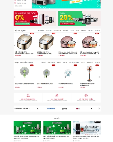 Website bán hàng đồ gia dụng S3