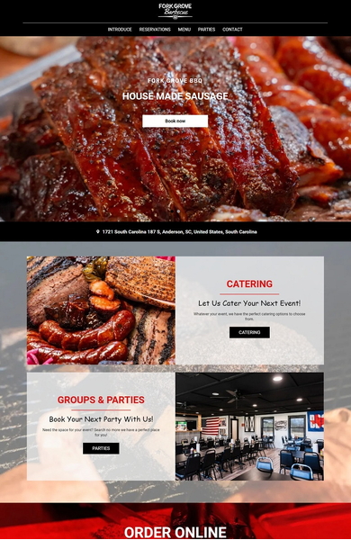 Website nhà hàng forkgrove bbq