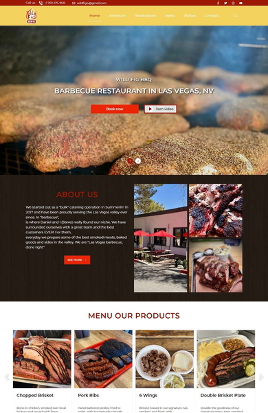 Website nhà hàng bbq