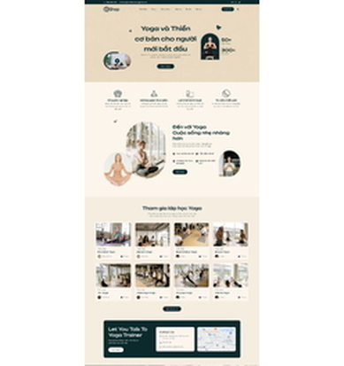 Mẫu thiết kế web dịch vụ và bán sản phẩm yoga shop