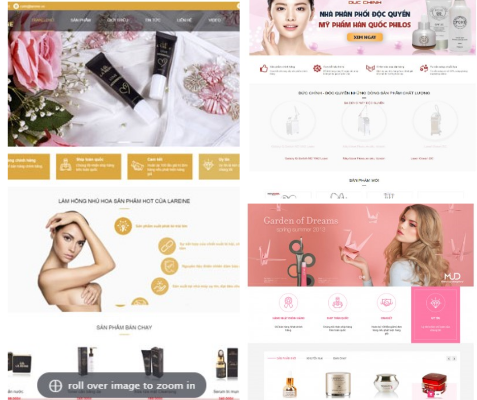 website bán mỹ phẩm