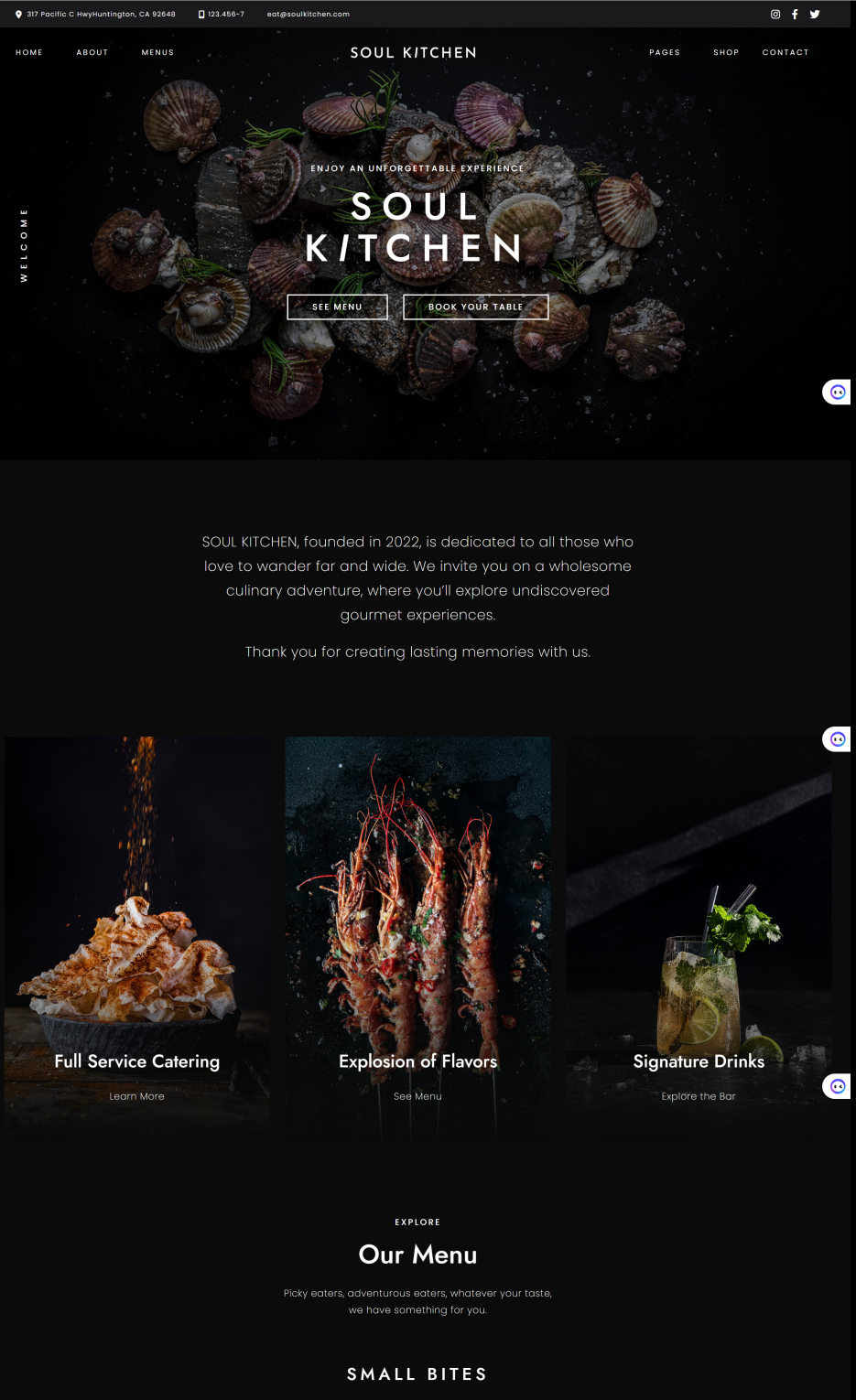 Mẫu thiết kế website Nhà hàng đẹp 04 soulkitchen_redsun_design/dark/home-2/