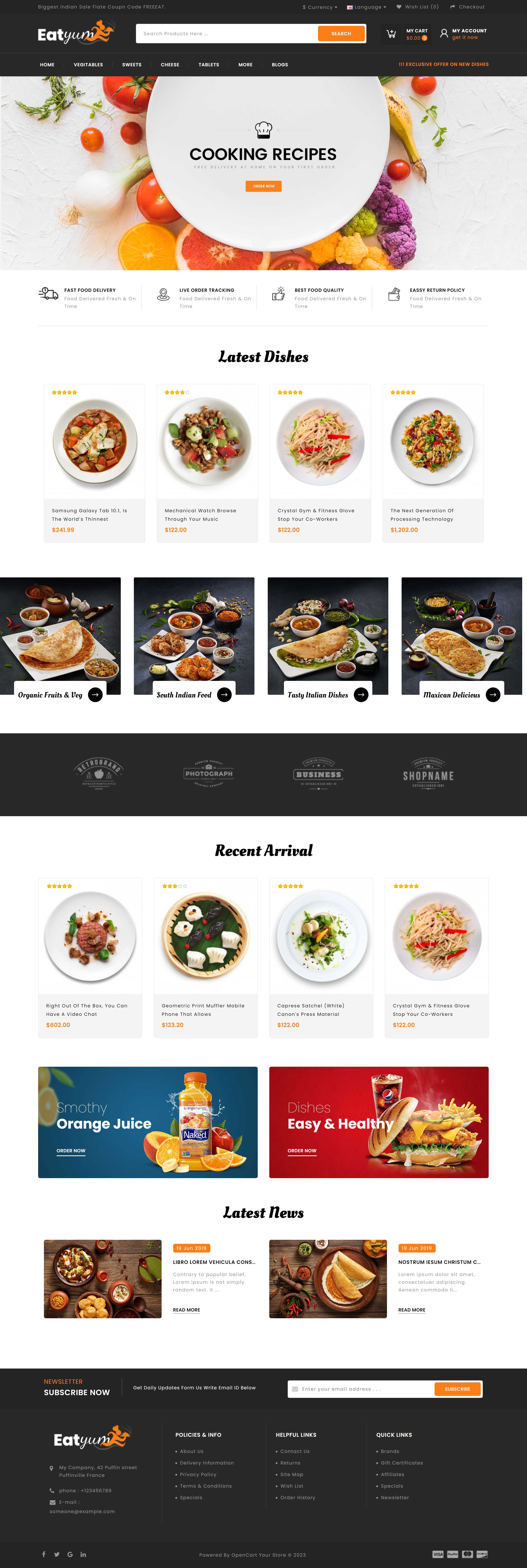 Mẫu thiết kế website Nhà hàng đẹp 27 opencart_templatemela_com/OPCADD4/OPC082/?i=82539&aff=entheos