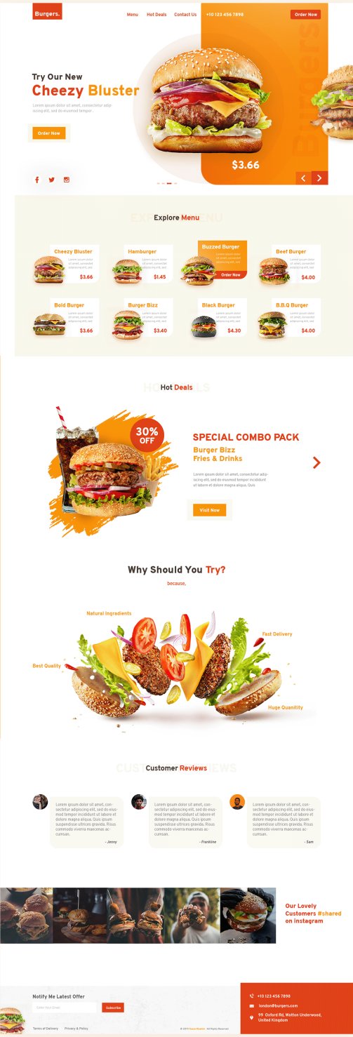 Mẫu thiết kế website Nhà hàng đẹp 22 behance_net/gallery/88947801/Burger-Restaurant-Landing-Page-Design