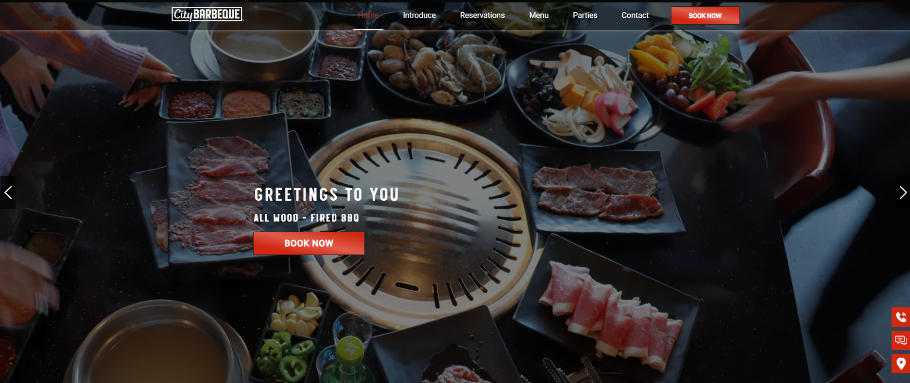 web thực phẩm nhà hàng city bbq