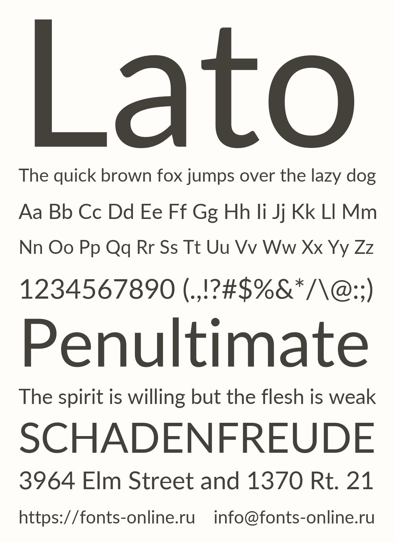 font chữ Google: Lato