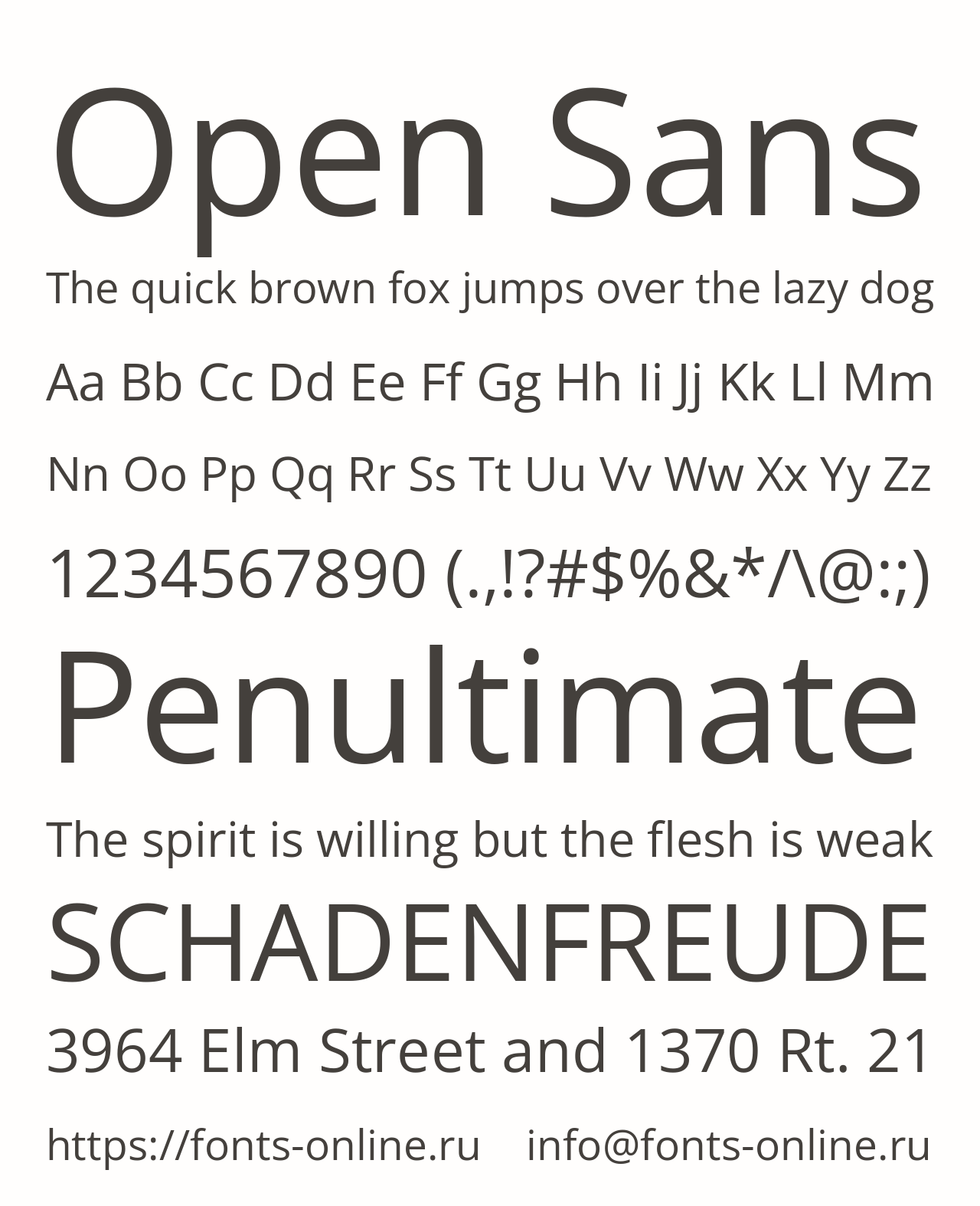 font chữ google: Open Sans