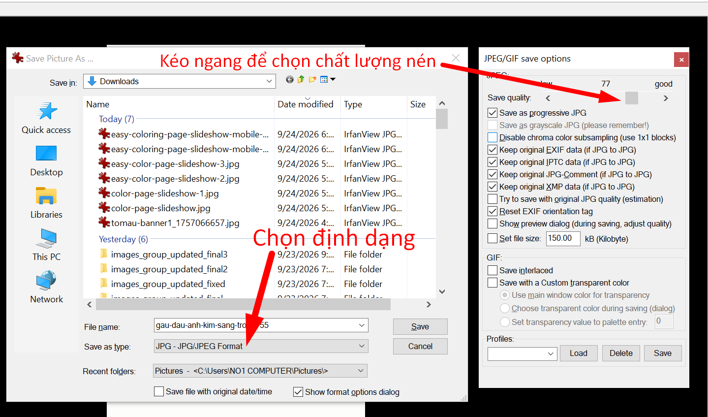 Nén ảnh và đổi định dạng giúp ảnh nhẹ hơn